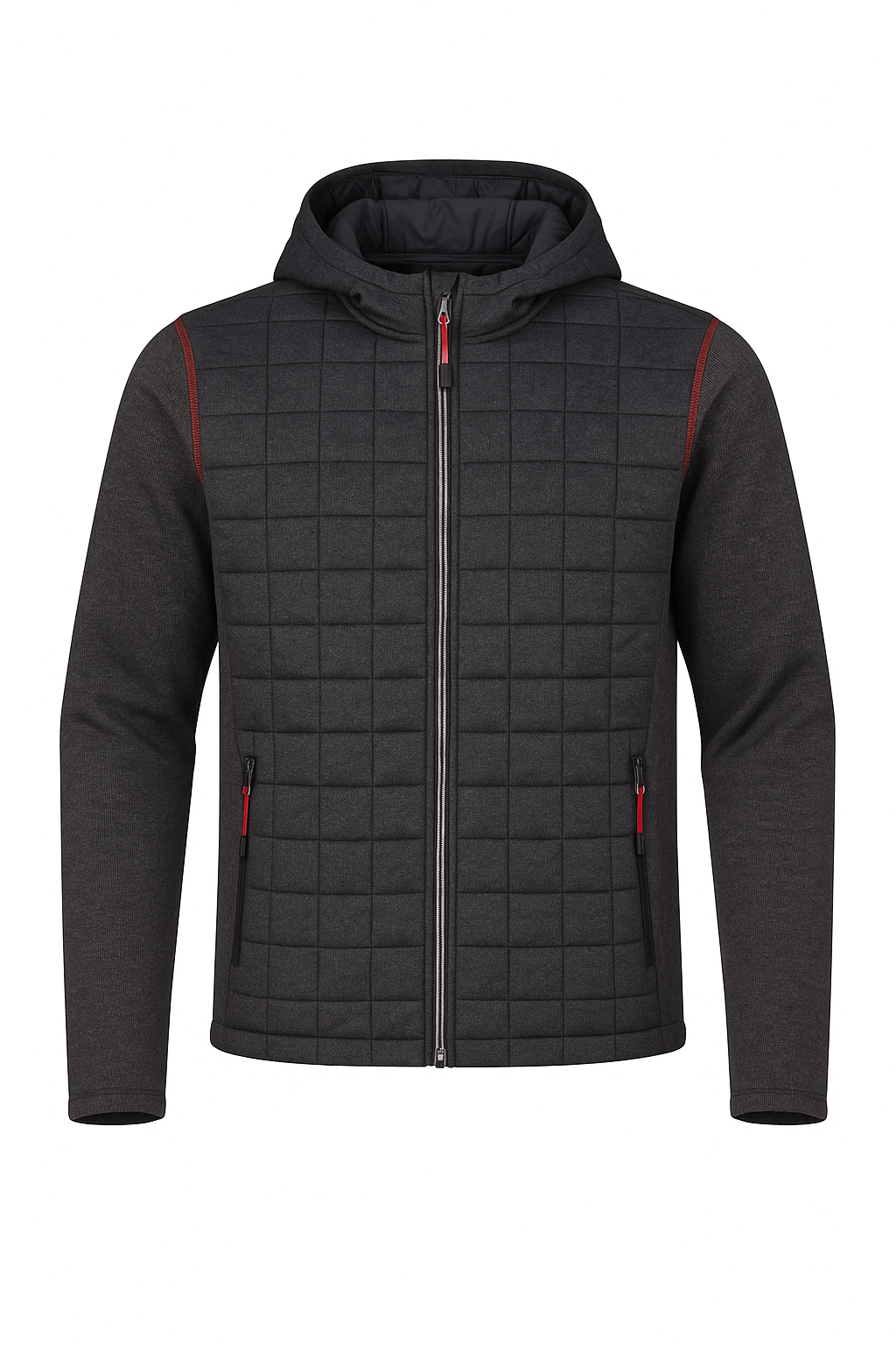 Hybrid Steppjacke mit Bestickung test