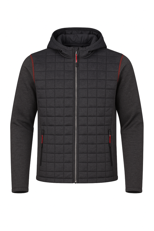 Hybrid Steppjacke mit Bestickung test